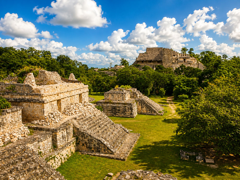 Foto panorámica de las ruinas que se visitan en la excursión Ek Balam